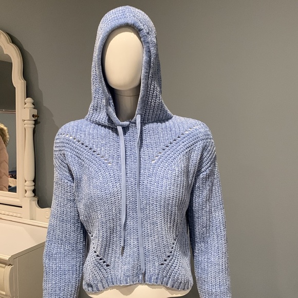 EUC Derek Heart Cropped Hooded Sweater • Size Small - Picture 4 of 8